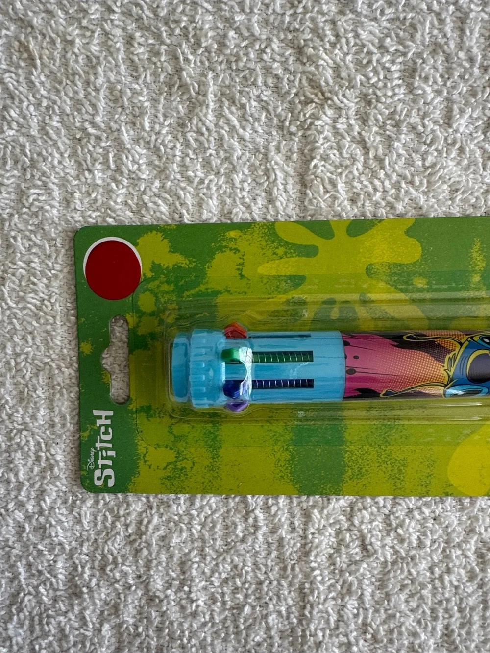 Disney Stitch 8-Color Multi Pen - Light Blue with Pink Accent